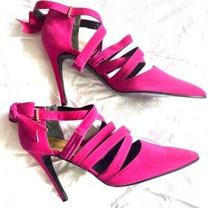 Christian Lacroix Fuchsia Strappy Heels